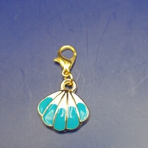 Gold and Blue Shell Charm